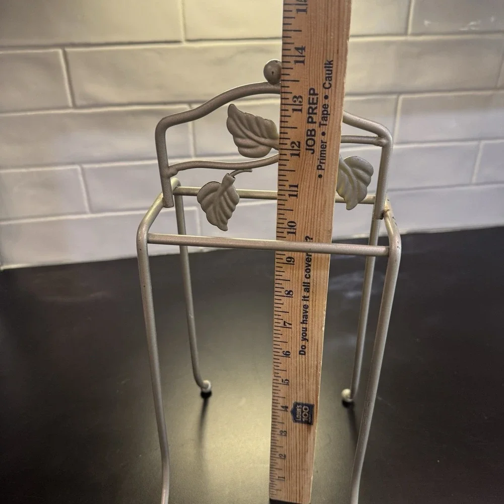 free standing hand towel holder Or‎ Jewelry Stand Brushed Silver Tone